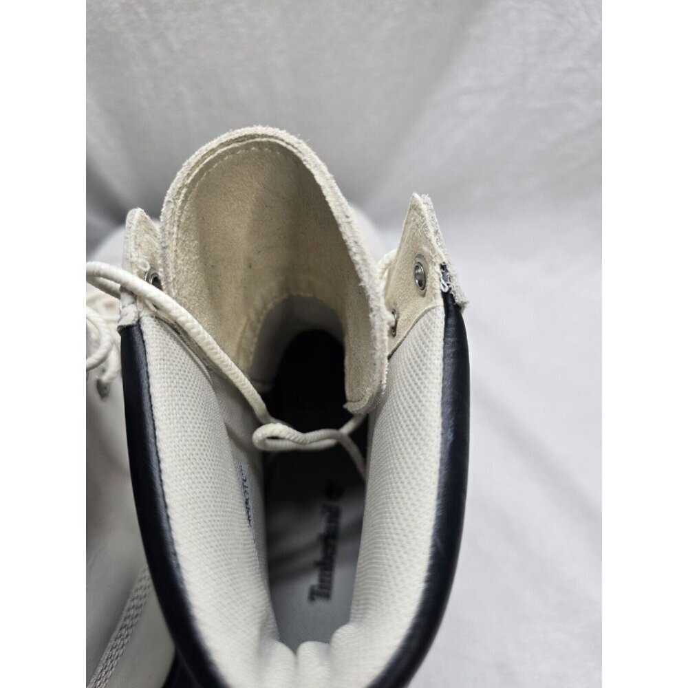 Timberland Sky White Leather Lace Up Chunky Platform Combat Boot Women’s Size 9 - Picture 12 of 13